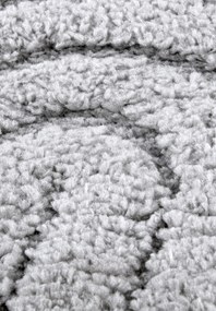 ELLE Decoration, Kusový koberec New York 106205 Light Grey kruh, 160x160 (priemer) kruh, šedá, obývacia izba