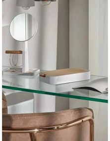 Sklenený konzolový stolík 40x125 cm Burano – Kave Home