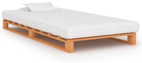 Paletový posteľný rám, hnedý, borovicový masív 90x200 cm