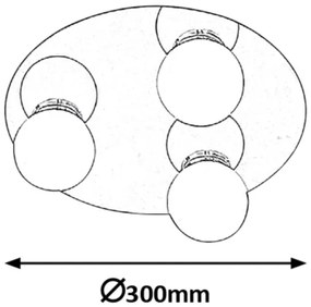 Rabalux 2113 - Kúpeľňové stropné svietidlo BECCA 3xG9/28W/230V IP44