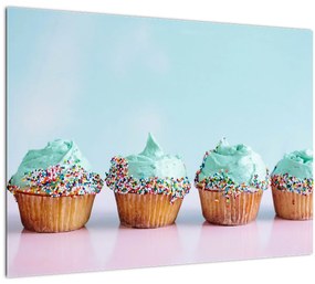 Sklenený obraz cupcakes (70x50 cm)