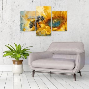 Obraz - Včielka, akvarel (90x60 cm)