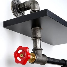 Držiak toaletného papiera s policou BORU čierna