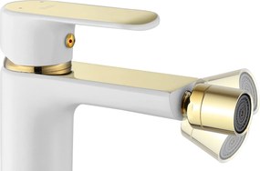 Rea Bloom, bidetová batéria h-160, zlatá lesklá-biela, REA-B9930