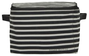 House Doctor Úložný box so zipsom Canva Black/Off-white