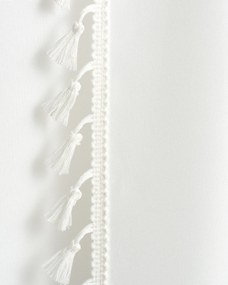 Room99 Hotový záves na krúžkoch so strapcami Lara Jednofarebný Farba: Bielosivá, Veľkosť: 140 x 260 cm
