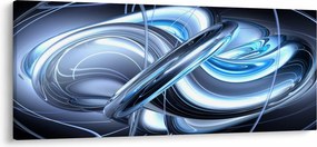 Obraz modrej abstrakcie (120x50 cm)