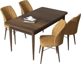 Jedálenský set Arpo (orech barokový + cappuccino) (pre 4 osoby). Akcia -18%. Vlastná spoľahlivá doprava až k Vám domov. 1144500