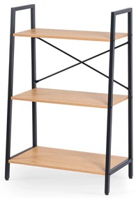 Regál Vior 64 cm dub zlatý/černý