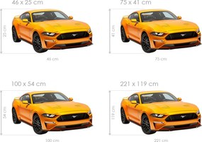 Ford Mustang textilní prelepiteľná nálepka na stenu 46 x 25 cm