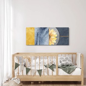 Obraz - Tvary a kvet (120x50 cm)