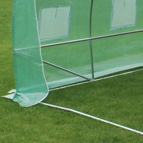 LEAN Záhradný fóliový skleník 4x2, 5x2m 10m² - zelený s rámom