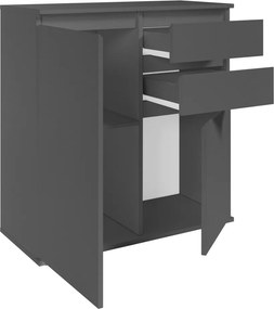 Skrinka s 2 šuplíkmi Brest, 80 cm, antracitová