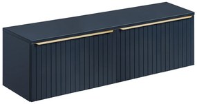 Závěsná skříňka pod umyvadlo SantaFe s deskou 160 cm tmavě modrá