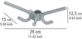 Wenko Súprava 2 trojháčikov Herkules, sivá