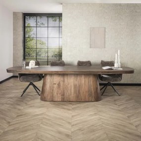 Jedálenský stôl XXL 20-28 Arcadia 300x120cm Drevo Hnedá Acacia  - Komfort-nábytok