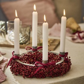 Ib Laursen Korálkový venček Wooden Beads Red Ø 25 cm