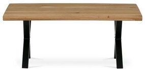Autronic BONTEC Konferenčný stolík 110x70cm, masív, dub, KS-F110X DUB Farba: Hnedá