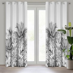 ZATEMŇOVACÍ ZÁVES NA KRÚŽKOCH NERINA 140X250 CM LISTY