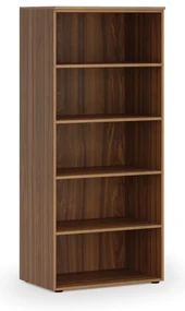 Kancelársky regál PRIMO WOOD, 800 x 500 x 1781 mm, orech