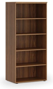 Kancelársky regál PRIMO WOOD, 800 x 500 x 1781 mm, orech