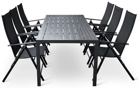 Záhradný jedálenský set Viking XL + 6x kovová stolička Pia