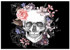 Artgeist Fototapeta - Skull and Flowers Veľkosť: 450x315, Verzia: Premium