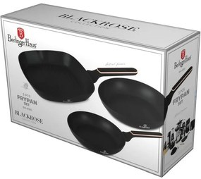 BerlingerHaus Súprava panvíc s titánovým povrchom Black Rose, 3 ks