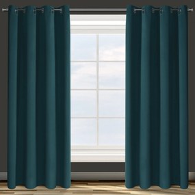 ZATEMŇOVACÍ ZÁVES NA KRÚŽKOCH PARISA 135X250 CM TMAVÁ TYRKYSOVÁ