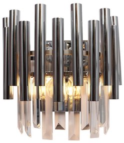 Krištáľové nástenné svietidlo MADISON 2xE14/40W/230V chróm
