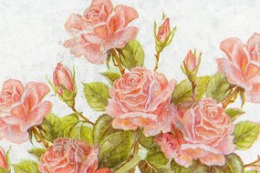 Obraz vintage kytica ruží Varianta: 120x80