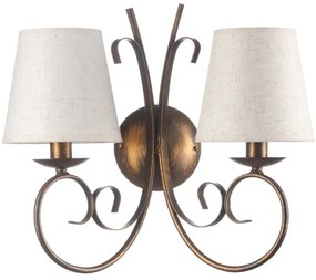 ONLI - Nástenné svietidlo POMPEI 2xE14/6W/230V bronzová