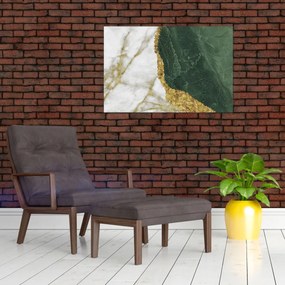 Obraz - Zelený mramor N⁰3 (90x60 cm)