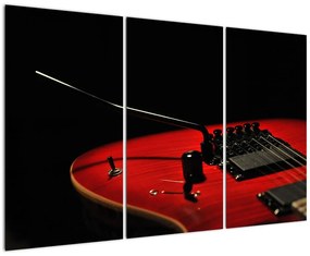 Obraz červené gitary