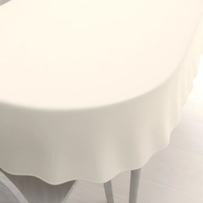 Biante Teflónový oválny obrus TF-037 Smotanový bez vzoru 60x100 cm