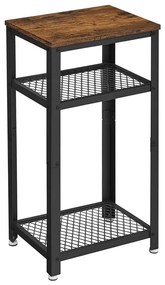 Odkladací stolík ELDUR hnedá/čierna