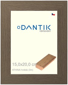 DANTIK rám na obraz 15x20 | ATHINA hnědá (Sklo Čiré)