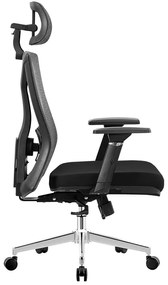 Kancelárska ergonomická stolička Neoseat MARCO — látka, čierna, nosnosť 150 kg