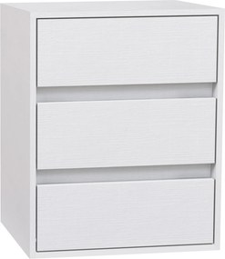 HOMCOM Moderný toaletný stolík s 3 zásuvkami do spálne a chodby, Drevotrieska, 40x30x50,5 cm, Biela | Aosom
