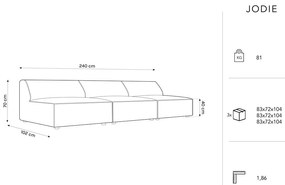 Béžová pohovka 240 cm Jodie – Micadoni Home