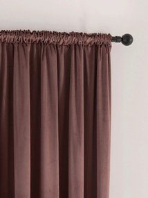 Zamatové zatemňovacie závesy Cesar marsala - 140 x 250 cm (2ks) - riasiaca stuha