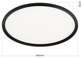 Orion - LED stropné svietidlo KANT LED/50W/230V 2700/3200/4000K priemer 60 cm čierne