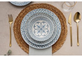 Jedálenská súprava 24 ks modrá/porcelán