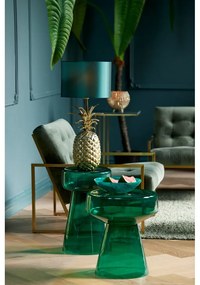 Sklenený okrúhly odkladací stolík ø 37 cm Dakwa – Light &amp; Living