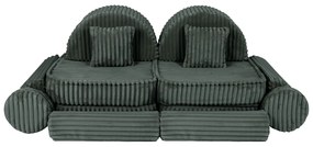MeowBaby® Churros detská pohovka Max, Pine Forest Green
