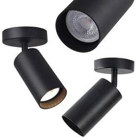 Toolight, bodové nástenné / stropné svietidlo 1xGU10 APP1244-1C, čierna matná, OSW-40099