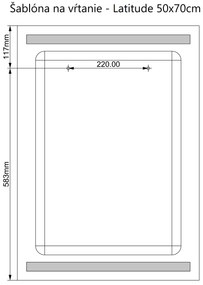 LED zrkadlo Latitudine 50x70cm studená biela