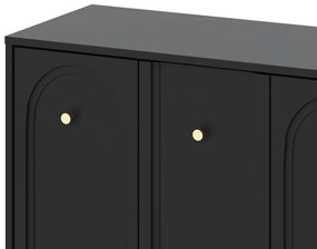 Komoda Mazoma 154 cm černá/zlatá