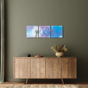 Obraz - Púpava vo vetre (s hodinami) (90x30 cm)