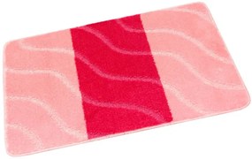 Sada kúpeľňových koberčekov FIORI ružová, pruhy / vlny